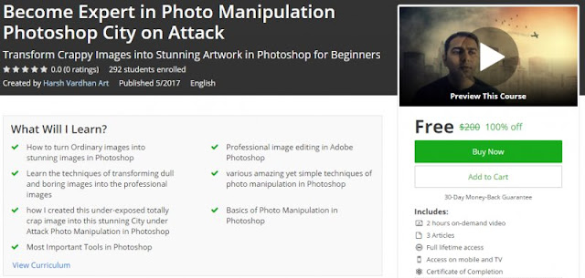 [100% Off] Become Expert in Photo Manipulation Photoshop City on Attack| Worth 200$