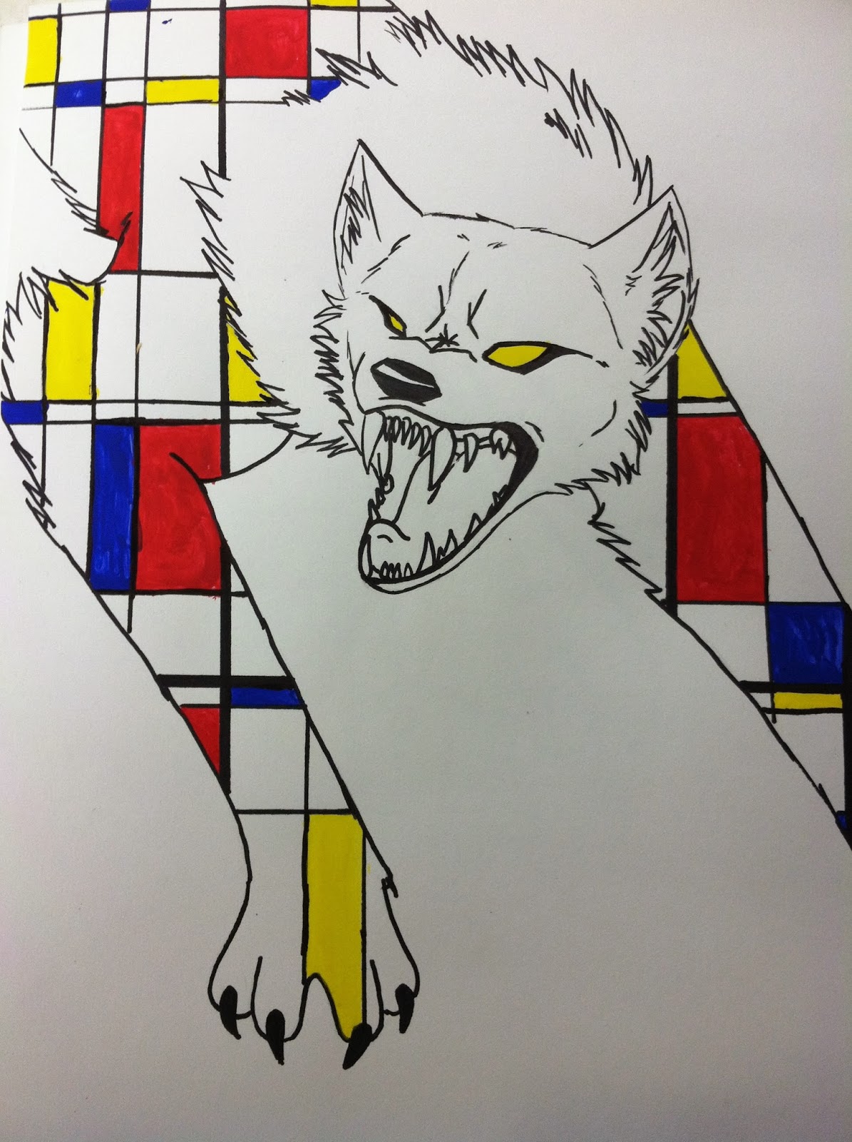 Mrs. Wille's Art Room: Mondrian inspired animal paintings