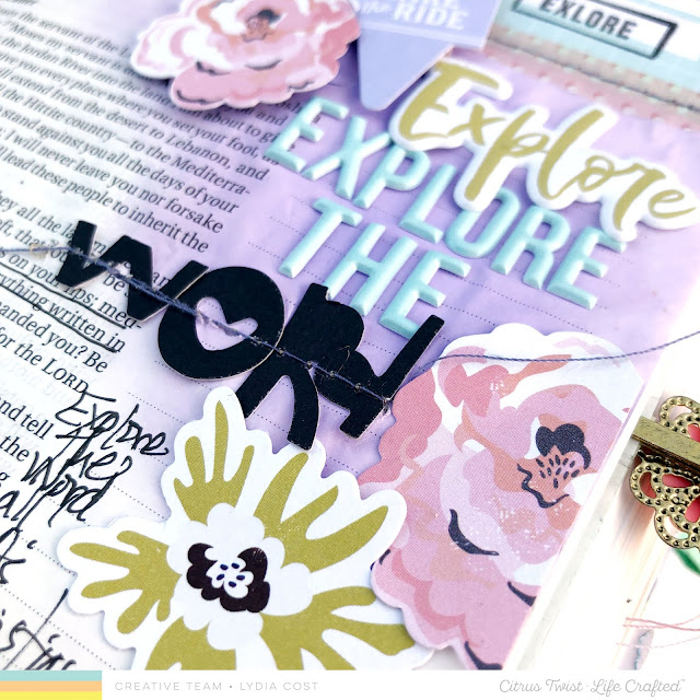 Explore the Word Bible Journaling Page using Citrus Twist Kits May 2019 Bundle - Lydia Cost