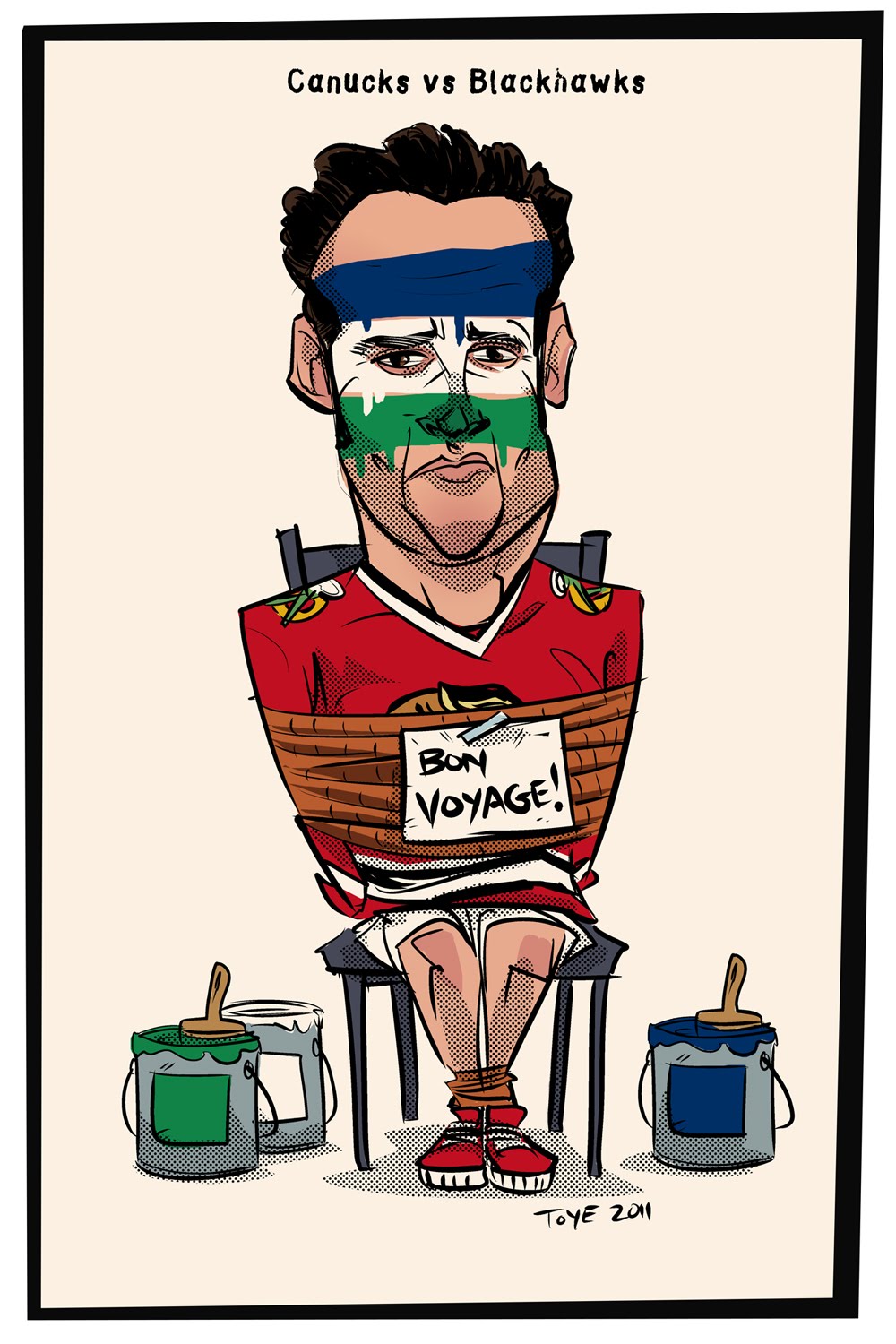 TOYEBOT draws Canucks vs Blackhawks winner