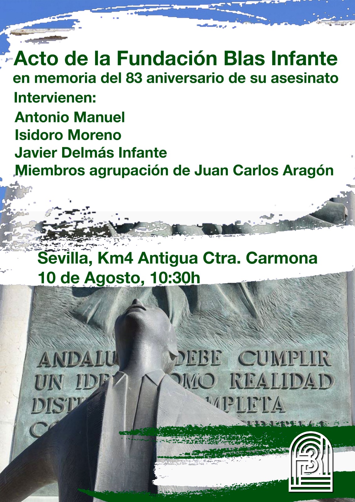 ACTO HOMENAJE EN CONMEMORACIÓN DEL 83 ANIVERSARIO DEL ASESINATO DE BLAS INFANTE.