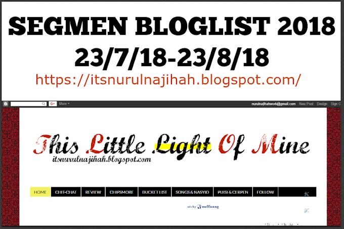 Segmen Bloglist 2018 Nurul Najihah