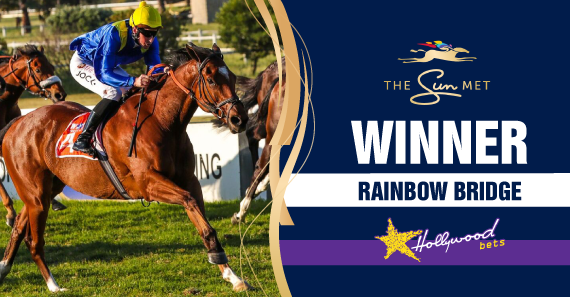 Sun Met 2019 Winner - RAINBOW BRIDGE Rainbow Bridge Ridden by Jockey - Hollywoodbets - 2019 Sun Met Winner