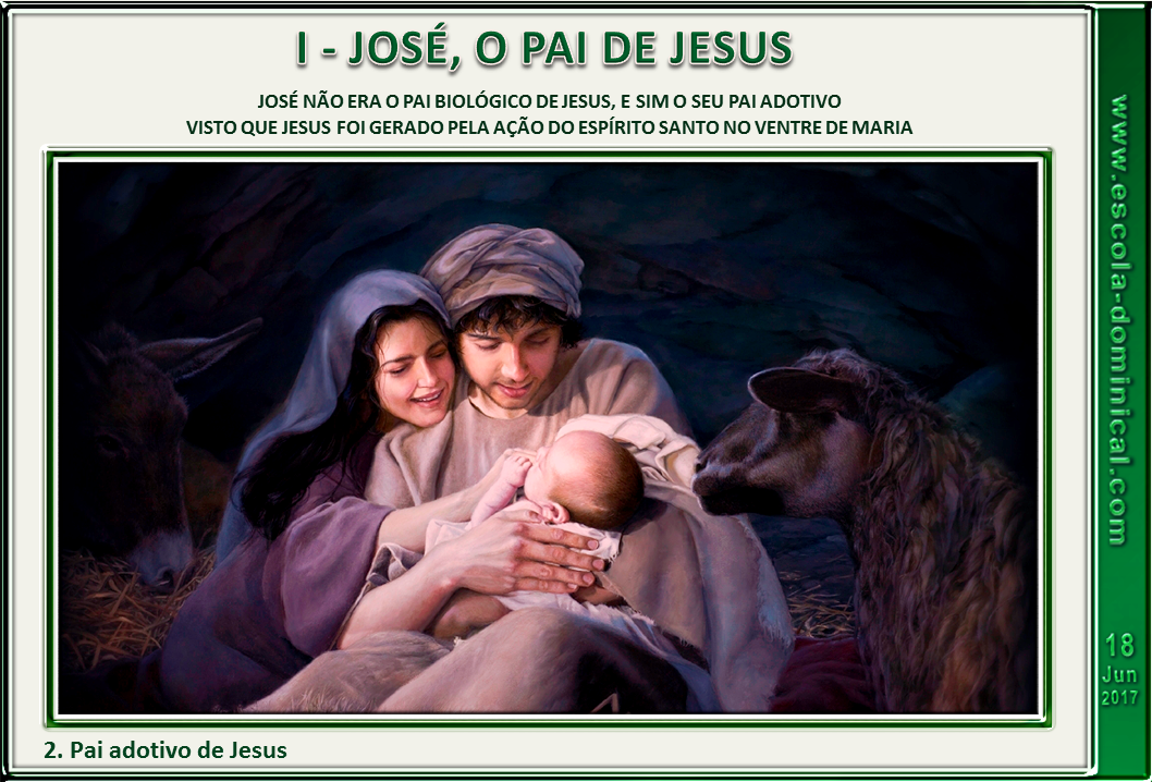 Escola Bíblica Dominical LIÇÃO 12 JOSÉ, O PAI TERRENO DE JESUS UM HOMEM DE CARÁTER / SLIDES