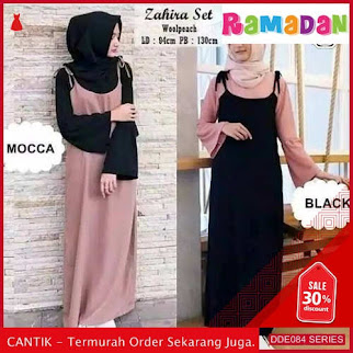 DDE084G48 Gamis Syari New Ruby Lebaran Bahan 2019 Balotelly BMGShop