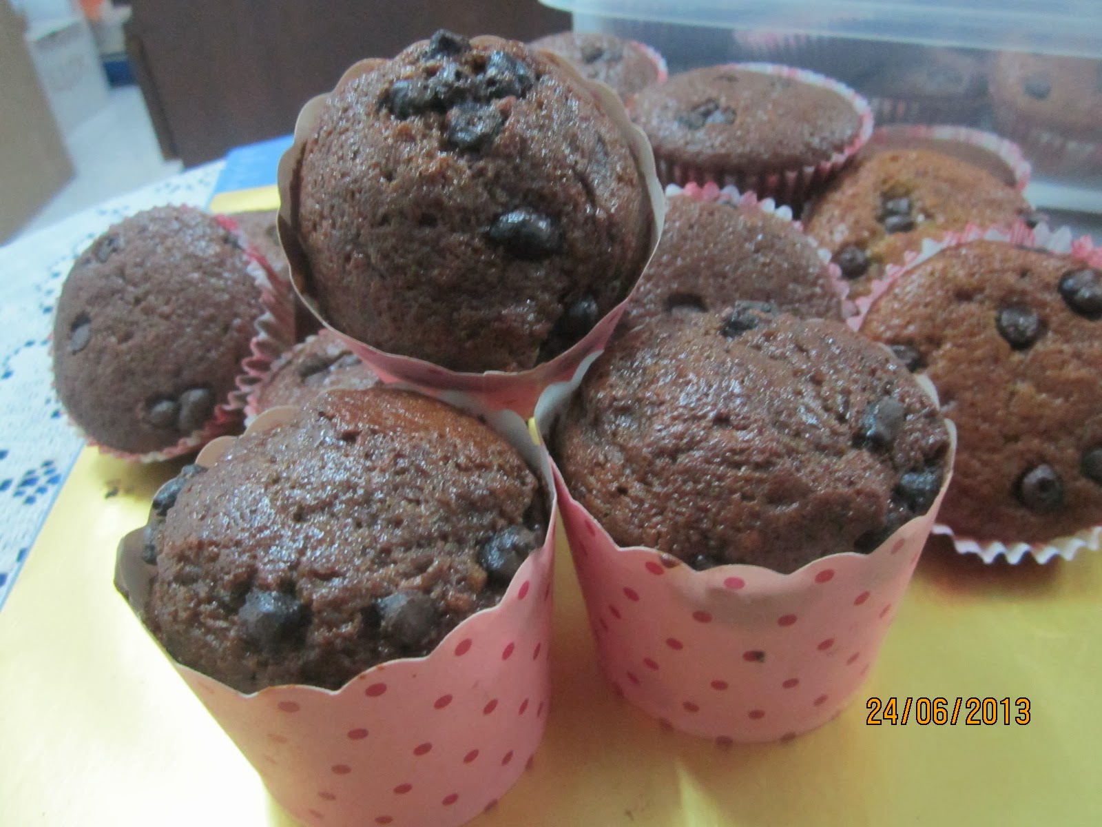 Anika MyRasa: CUP KEK COKLAT KUKUS, CUP KEK PISANG