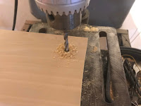 Drilling a hole for the sensor