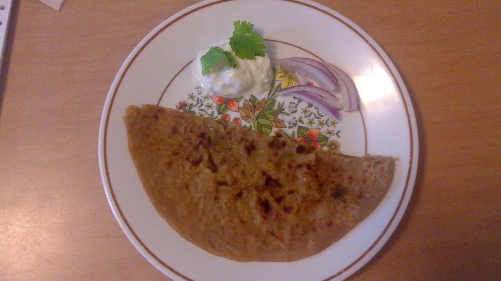 Aloo paratha brunch (potato pancakes)