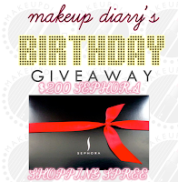 Makeup Diary's Birthday $200 Sephora Shopping Spree Giveaway!