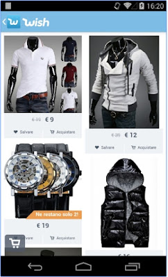 WISH - APP ANDROID PER FARE SHOPPING NEL WEB DIVERTENDOSI WISH - APP ANDROID PER FARE SHOPPING NEL WEB DIVERTENDOSI