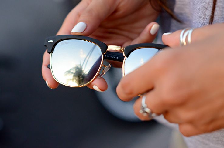 Rayban Clubmaster, Mirrored sunglasses