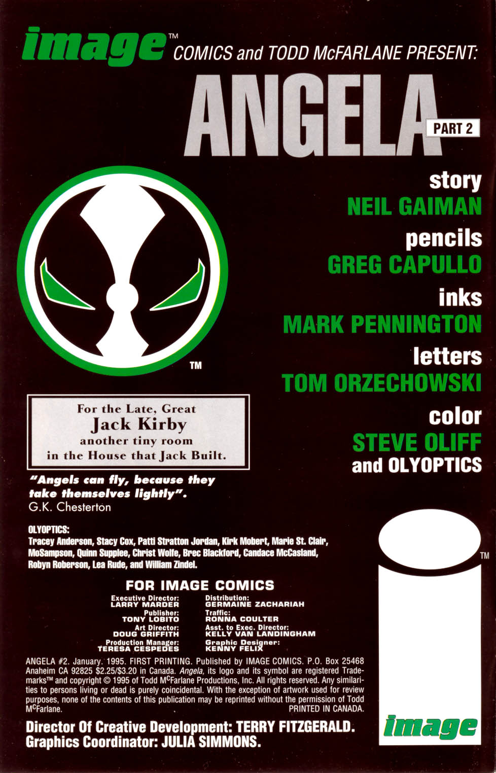 Read online Angela (1994) comic -  Issue #2 - 2