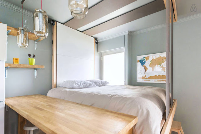 Kitnet ou quitinete cinza com solução para sobrar espaço. Blog Achados de Decoração Kitnet ou quitinete cinza com solução para sobrar espaço. Blog Achados de Decoração