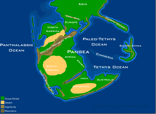 Mapa de Pangea
