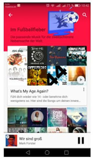 Ein Screenshot zeigt die Playlist auf Google Play Musik