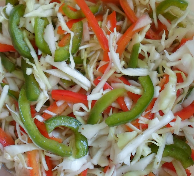 Happier Than A Pig In Mud Pepper SlawA No Mayo Salad