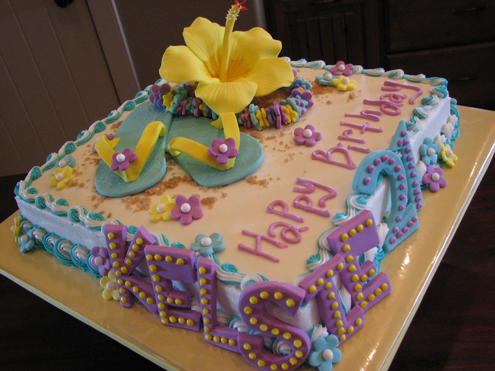 Decadent Designs: Hawaiian Birthday Cake