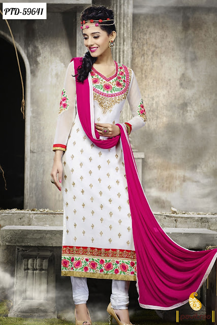 Bollywood Actress Celebrity Amrita Rao White Santoon Straight Designer Dresses Online Shopping with Discount