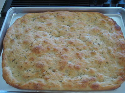 Making 1 large focaccia instead of 2 small ones