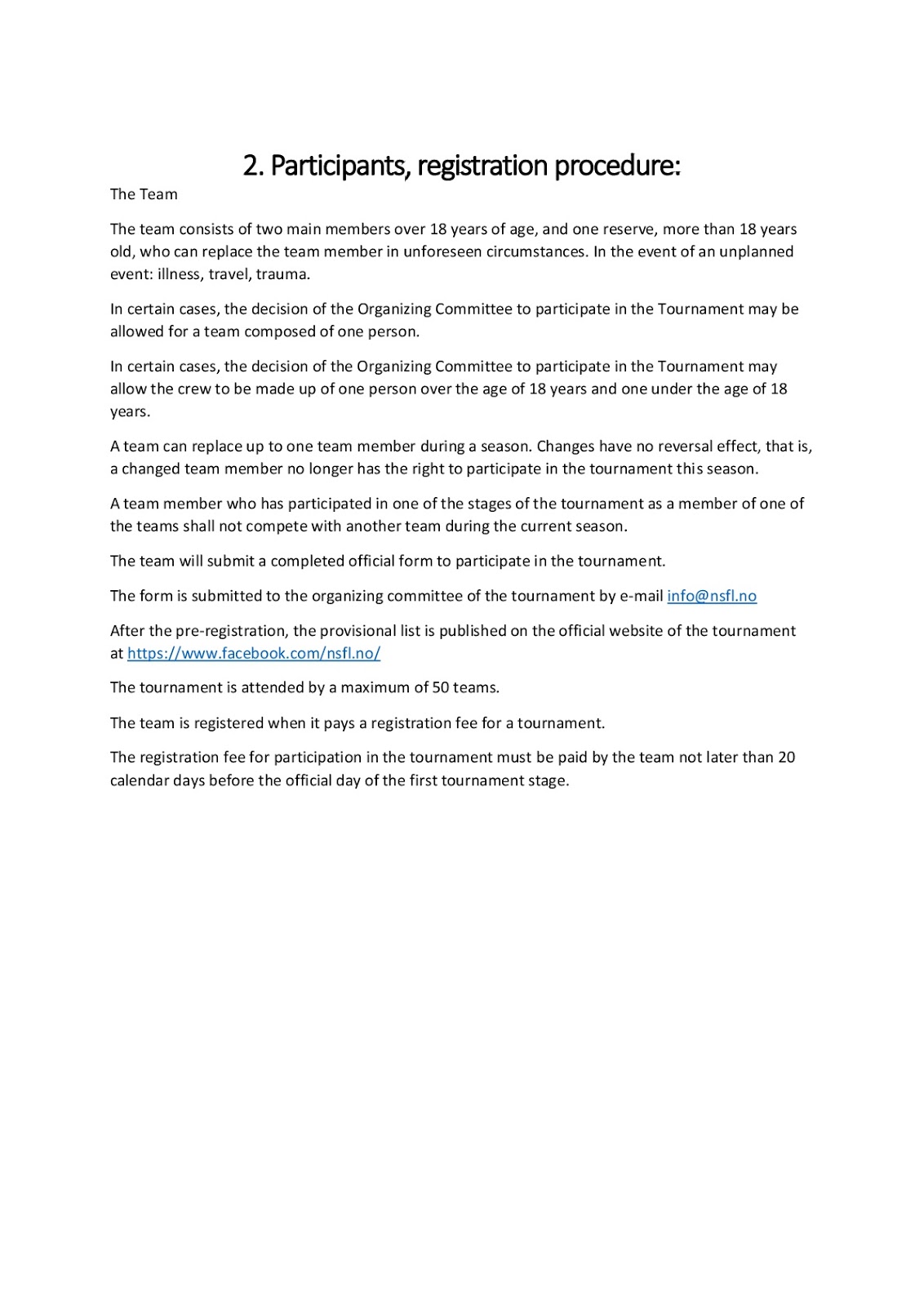 Norwegian Spin Fishing League 2018