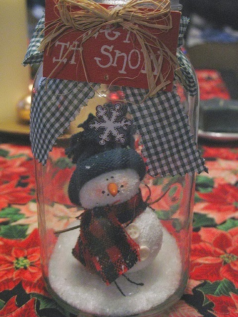 mason jar snowman