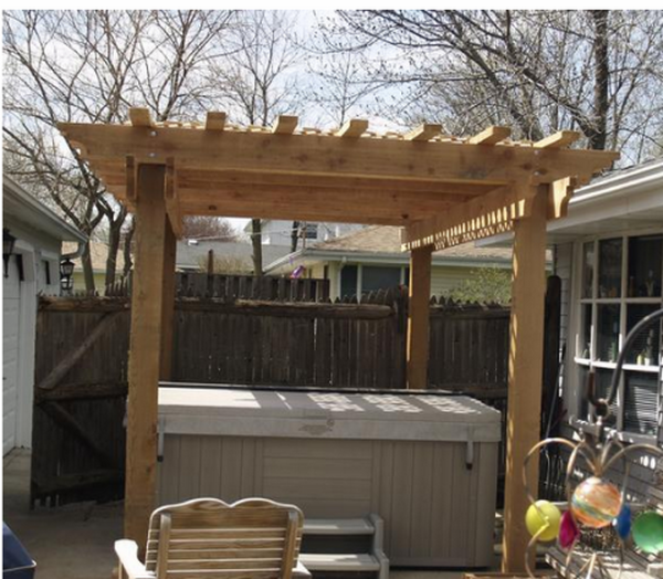 A pergola poolside design