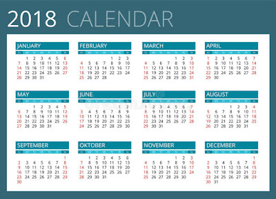 Download Kalender 2018 Masehi / 1439 Hijriyah Corel Gratis Bisa Edit