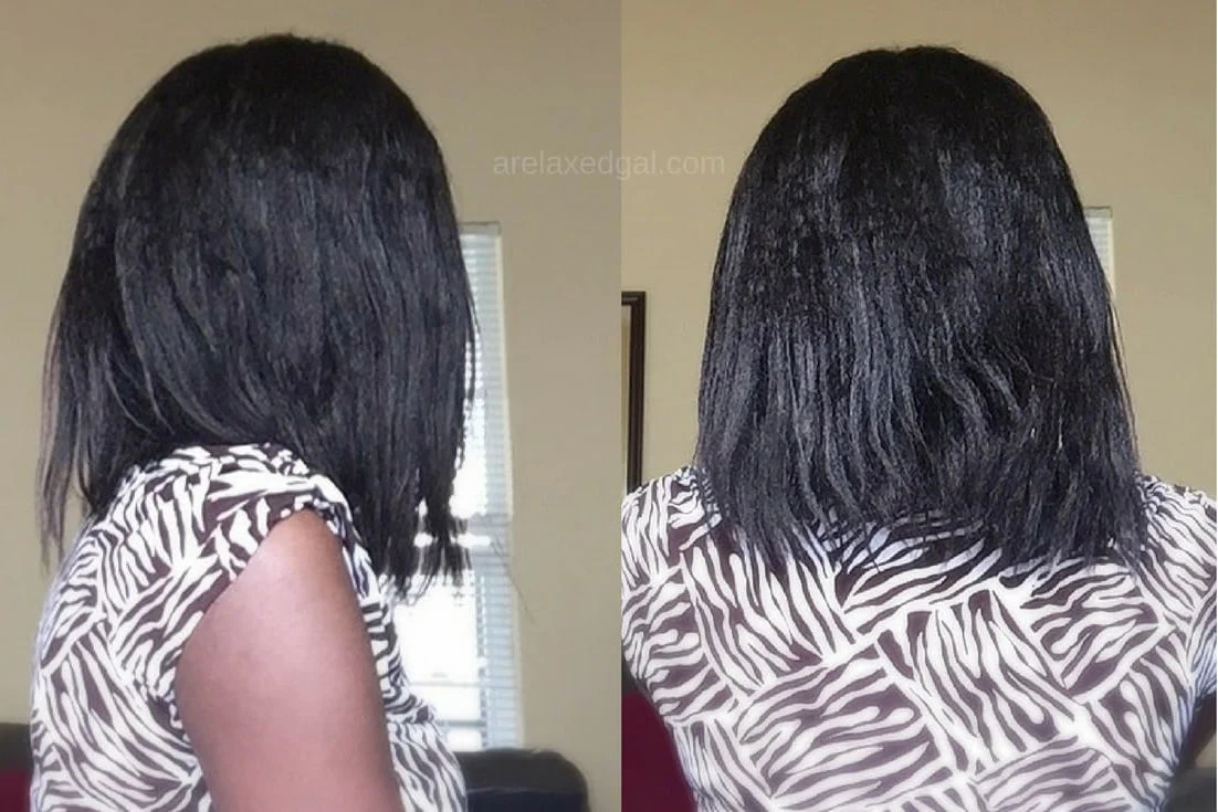Doing a Hot Oil Treatment on Relaxed Hair 11 Weeks Post | arelaxedgal.com