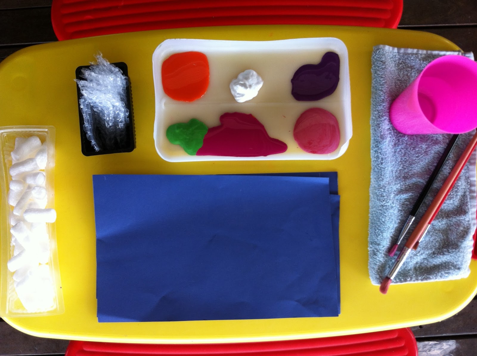 Make PAINTING FUN by adding household items. Kids Activities & Tips