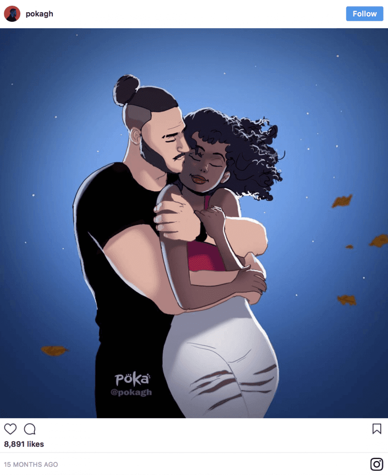 12 Beautiful Illustrations By Ghanaian Artist That Portray The Ups And Downs Of A Relationship - The best place to be is in herhis arms.