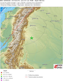 Cutremur major cu magnitudinea de 7,5 grade la granita dintre Peru si Ecuador
