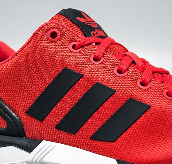 adidas zx flux red black white