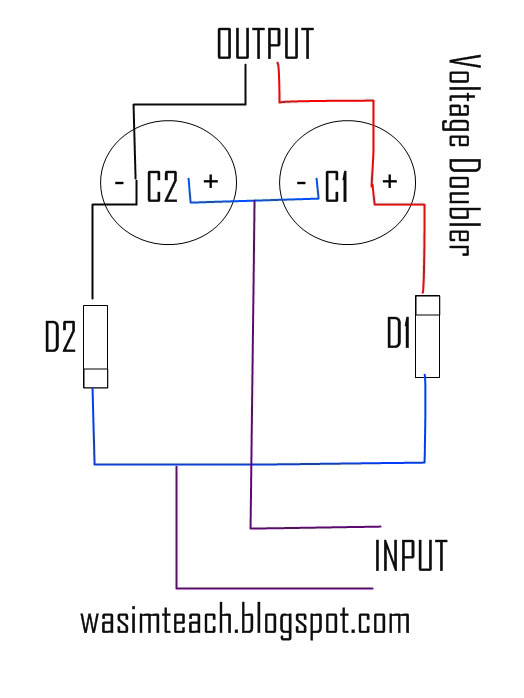 Wasim Teach How To Make Voltage Doubler , 2X Wasim Teach How To Make Voltage Doubler , 2X