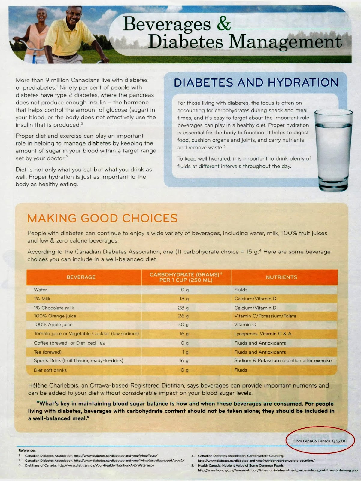 Weighty Matters Canadian Diabetes Association Taps PepsiCo to Educate