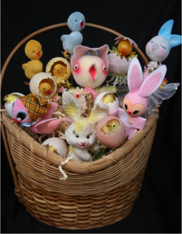It's A Very Cherry World! VINTAGE PLASTIC EASTER DECORATIONS
