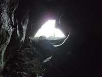 Matt in Day Mountain Cave, Acadia