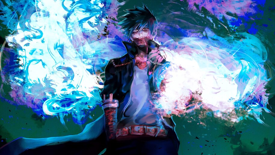 Dabi, (My Hero Academia), Blue Flames, 4K, #5.419 Wallpaper PC Desktop