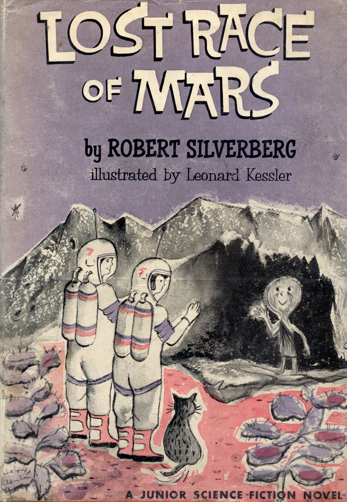 Marooned Science Fiction & Fantasy books on Mars Cat illos from
