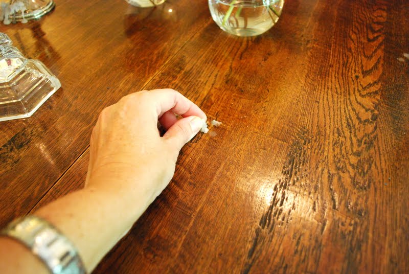 interior design musings "How To" Series Removing Wax From A Dining Table