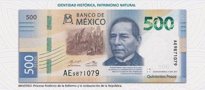 Nuevo Billete De 500 Pesos Mexicanos