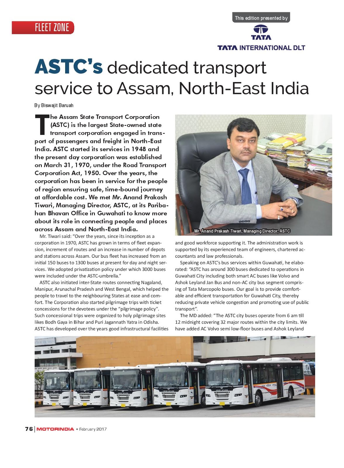 MOTOR INDIA ARTICLE 10 : ASSAM STATE TRANSPORT CORPORATION