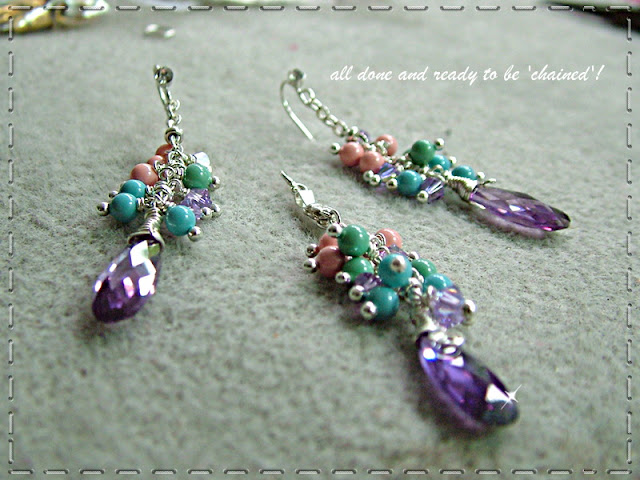 Purple Friends - Swarovski Infused Earrings and Necklace