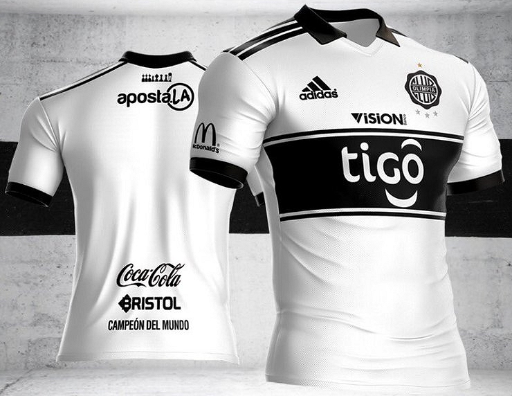 Adidas lança a nova camisa titular do Olimpia Show de Camisas Adidas lança a nova camisa titular do Olimpia Show de Camisas