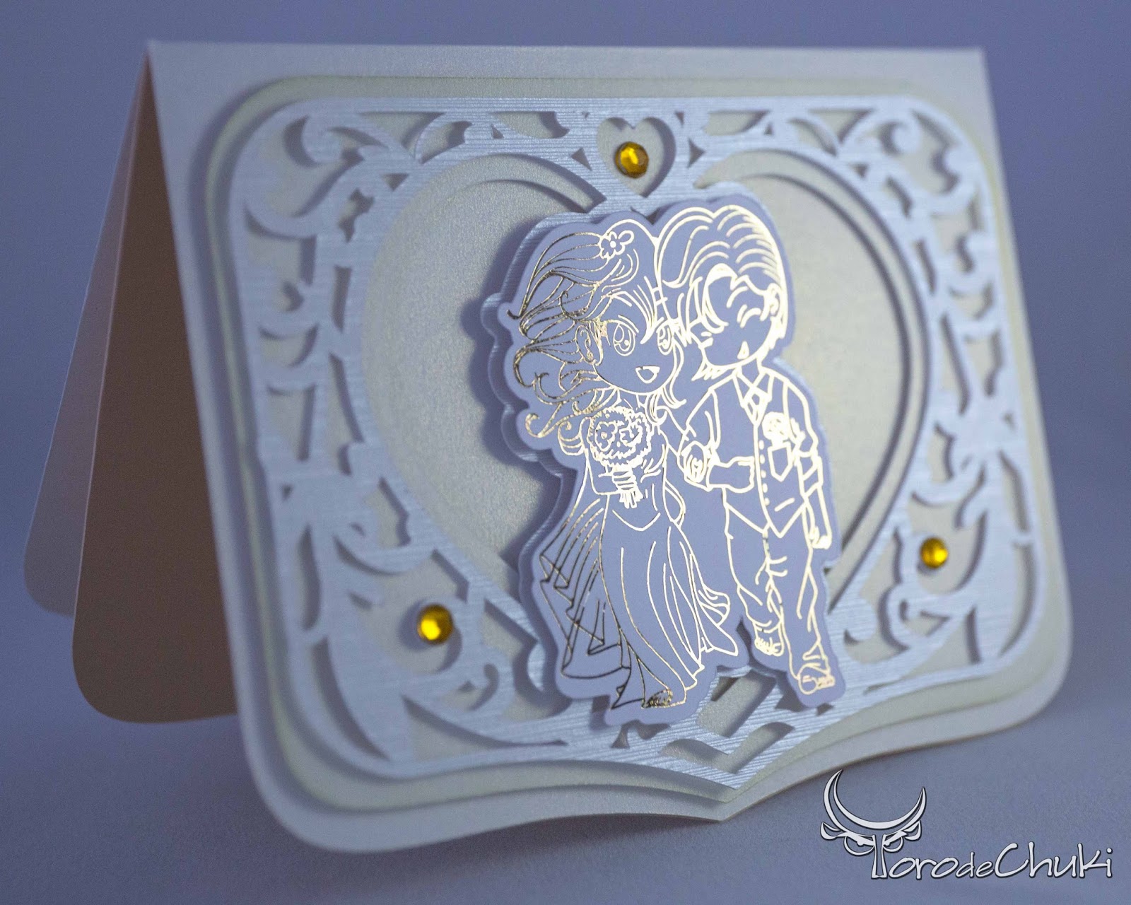 Awesome Svgs Simple Foiled Wedding Card Oak Tree Stamps Design