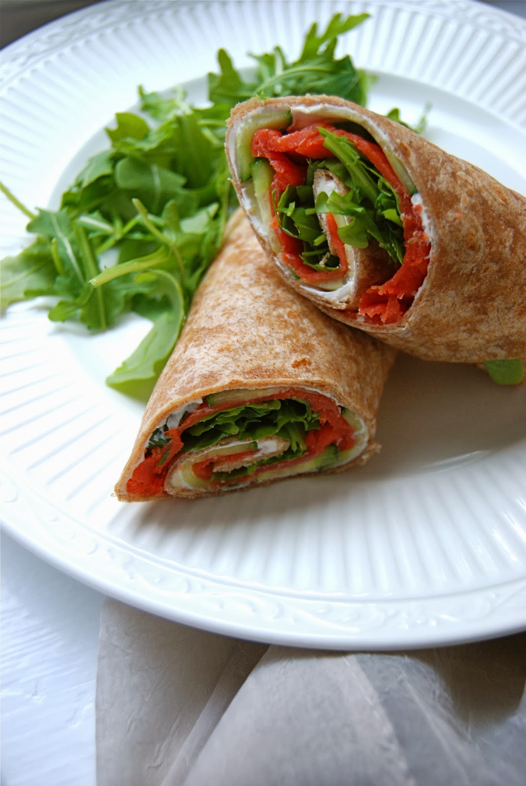 New to the Table Smoked Salmon & Cucumber Wraps