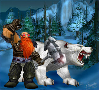 Dwarf Hunter and a Polar Bear pet