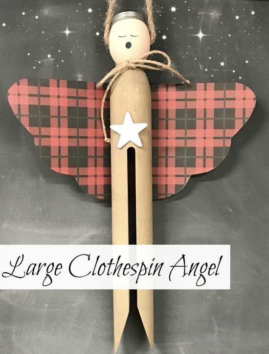 Vintage Plaid Clothespin Christmas Angels