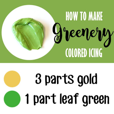 How to make greenery colored frosting -- cookie decorating