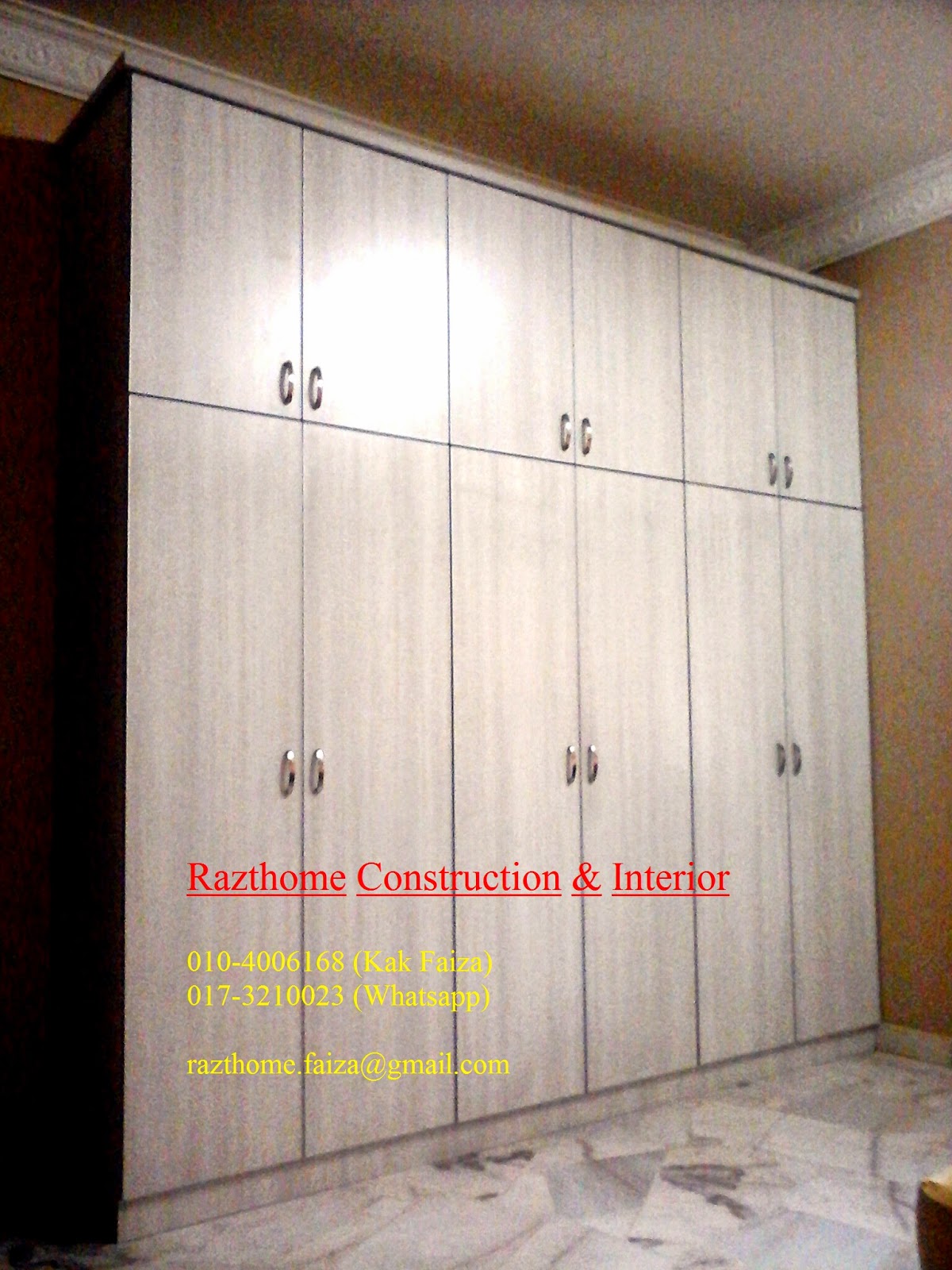 Wardrobe Bilik Tidur Utama Desainrumahid Almari Bilik Tidur Simple 2017 Razthome Tempahan Perabut Kabinet Dapur Meja Study