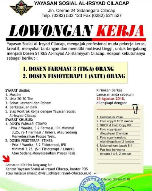 Lowongan Kerja Dosen Terbaru
